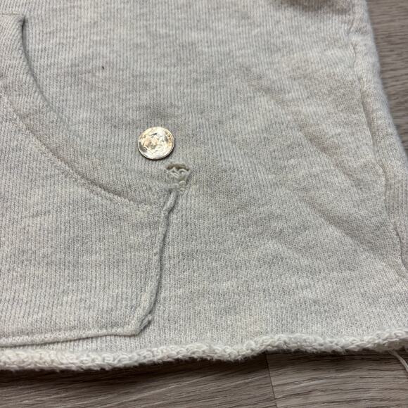 Mother Square Tear Cropped Hoodie Sweatshirt Women's Large - Picture 7 of 9